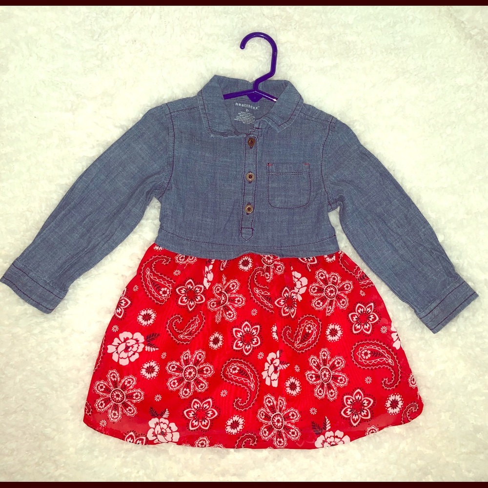 LongSleeve healthtex Denim + Bandana Dress